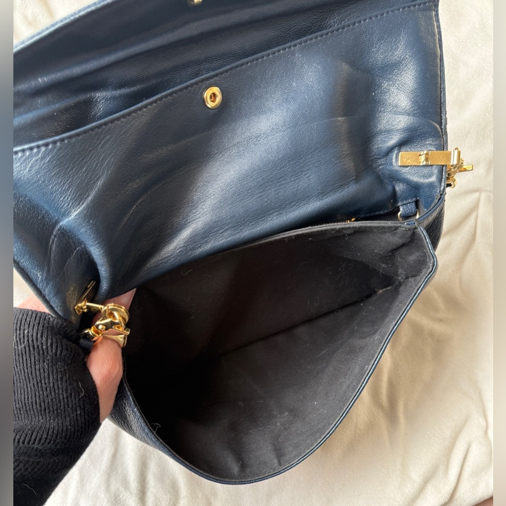 Balenciaga Black Leather Clutch with Gold Hardware ! Authentic - Picture 6 of 13